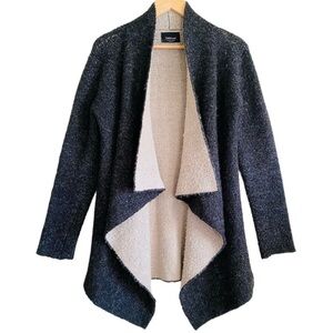 ZARA Knit Supersoft Cozy Wool Blend Drape Front Boho Sweater Cardigan Size S